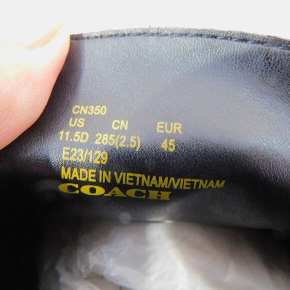 Coach Declan Leather Black Loafers Men's Size 11.5 New In Box - Picture 9 of 9